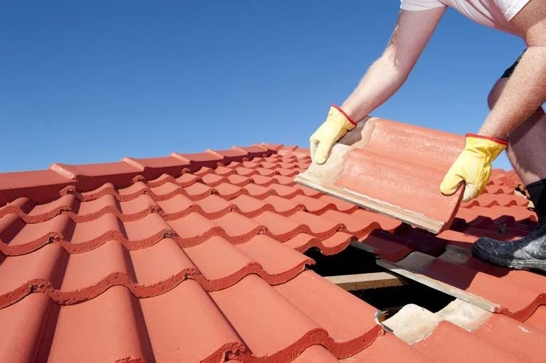 Broken roof Tiles